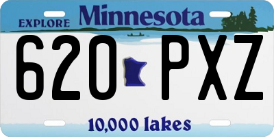 MN license plate 620PXZ