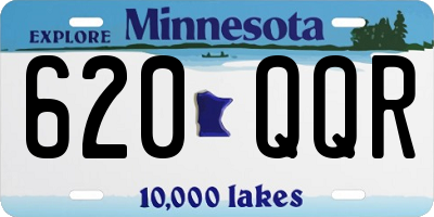 MN license plate 620QQR