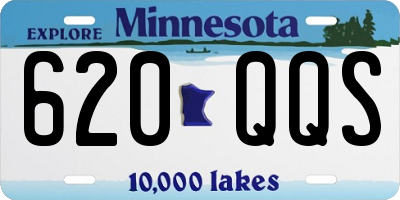 MN license plate 620QQS