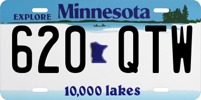MN license plate 620QTW