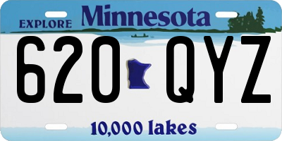 MN license plate 620QYZ