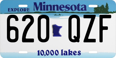 MN license plate 620QZF