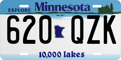 MN license plate 620QZK