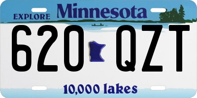 MN license plate 620QZT