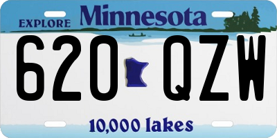 MN license plate 620QZW