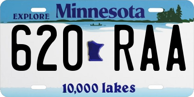 MN license plate 620RAA