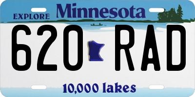 MN license plate 620RAD