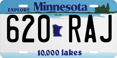 MN license plate 620RAJ