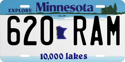 MN license plate 620RAM