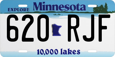 MN license plate 620RJF