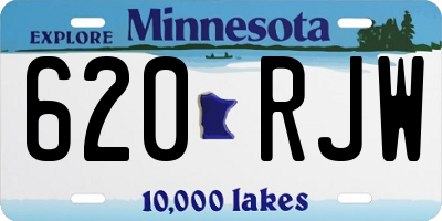 MN license plate 620RJW
