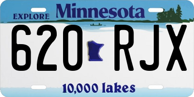 MN license plate 620RJX