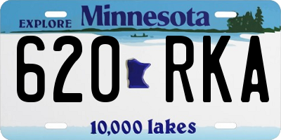 MN license plate 620RKA