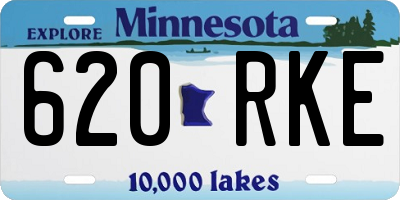MN license plate 620RKE