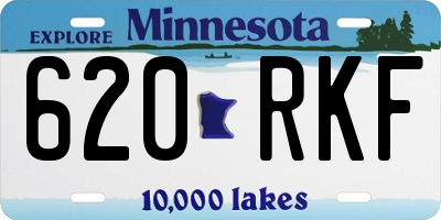 MN license plate 620RKF