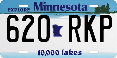 MN license plate 620RKP