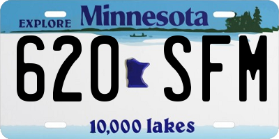 MN license plate 620SFM