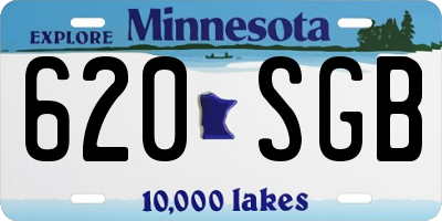 MN license plate 620SGB