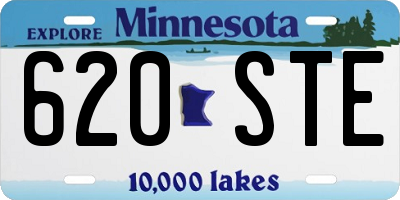 MN license plate 620STE