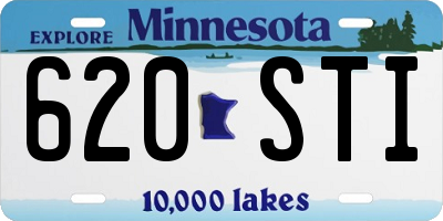 MN license plate 620STI