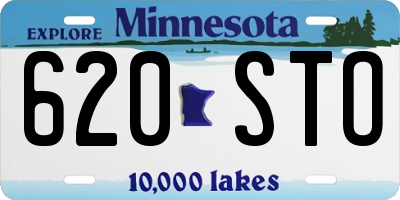 MN license plate 620STO