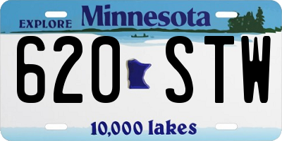 MN license plate 620STW