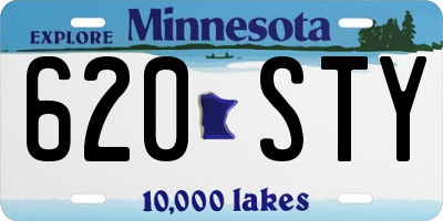 MN license plate 620STY