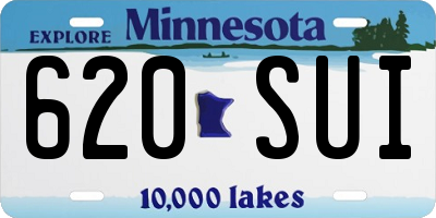 MN license plate 620SUI