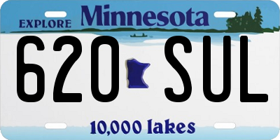 MN license plate 620SUL