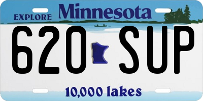 MN license plate 620SUP