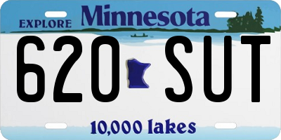 MN license plate 620SUT