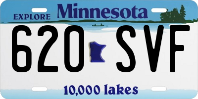 MN license plate 620SVF