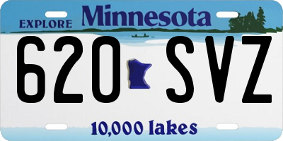 MN license plate 620SVZ