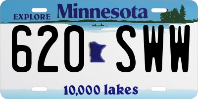 MN license plate 620SWW