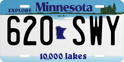 MN license plate 620SWY