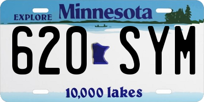 MN license plate 620SYM