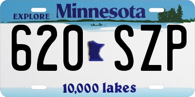 MN license plate 620SZP