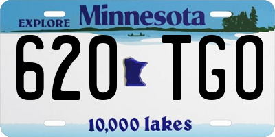 MN license plate 620TGO