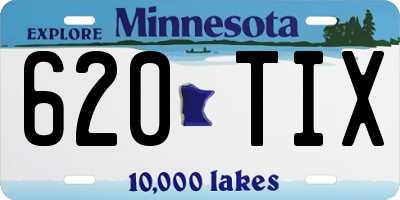 MN license plate 620TIX