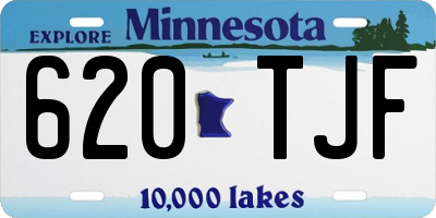 MN license plate 620TJF