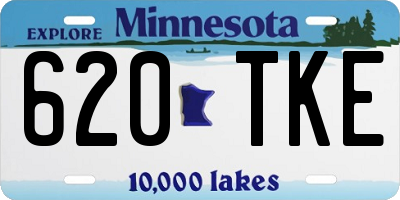 MN license plate 620TKE