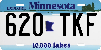 MN license plate 620TKF