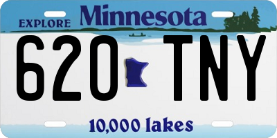 MN license plate 620TNY