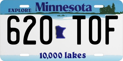 MN license plate 620TOF