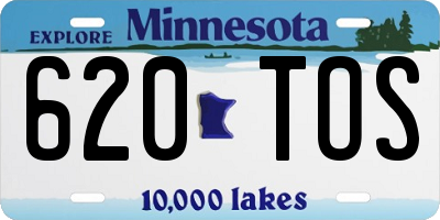 MN license plate 620TOS