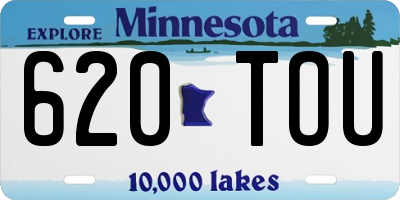 MN license plate 620TOU