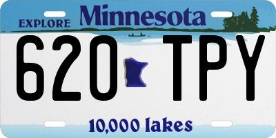 MN license plate 620TPY