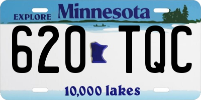 MN license plate 620TQC