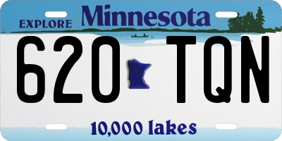 MN license plate 620TQN