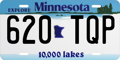 MN license plate 620TQP